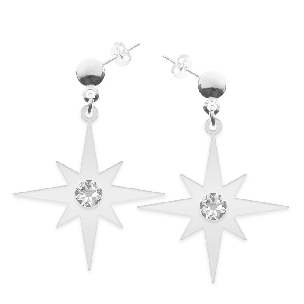 Star Light - Cercei personalizati steluta cu tija din argint 925